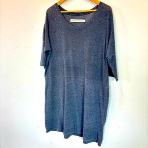 RAQUEL ALLEGRA Gray Boxy Dolman Sleeve T-Shirt Dress